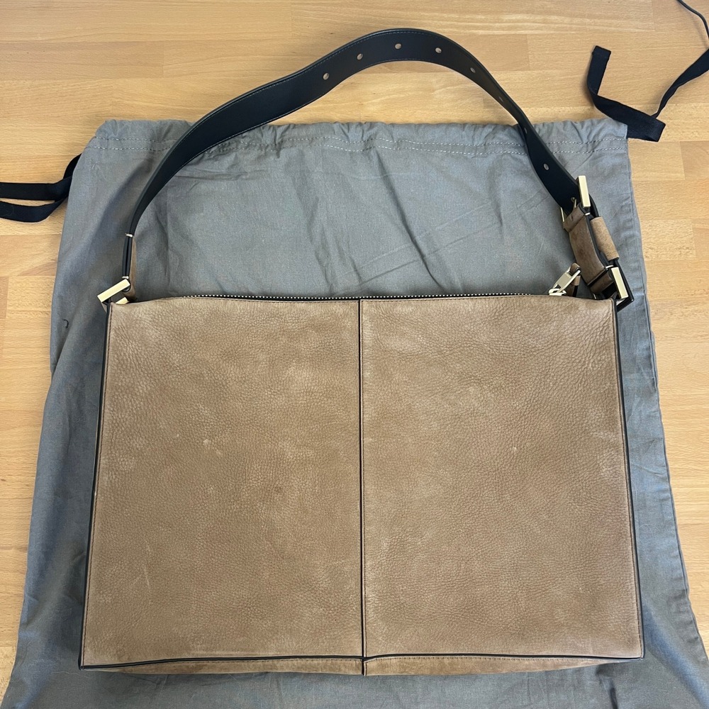 Allsaints All Saints Edbury Oversized Suede Tote Shoulder Bag Purse - Picture 6 of 13